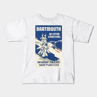 Vintage Dartmouth Winter Carnival 1937 Kids T-Shirt